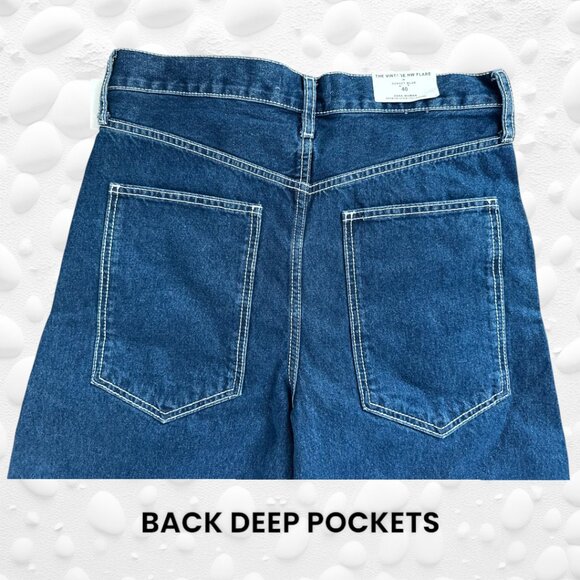 NWT Zara The Vintage HW Flare Jeans Tall 8 Sunset Blue - Picture 5 of 10